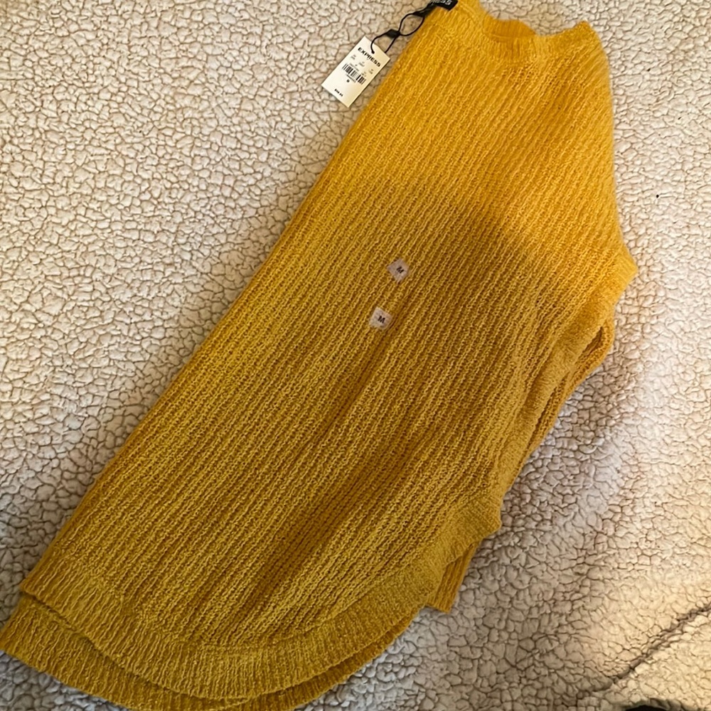Mustard yellow knit sweater